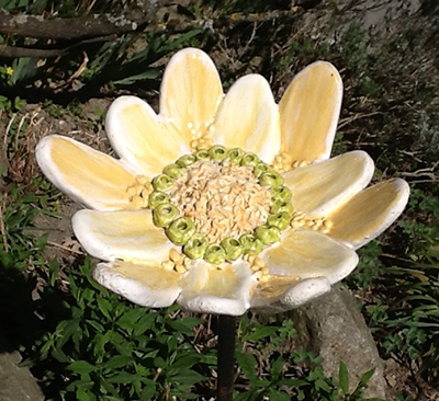 Blüte Garten Keramik Gelb
